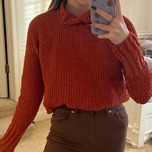 Hippie Rose Burnt Orange Sweater